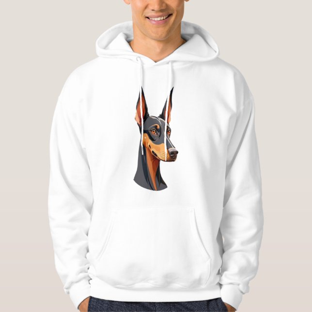 Natural Ear Doberman Hoodie (Framsida)