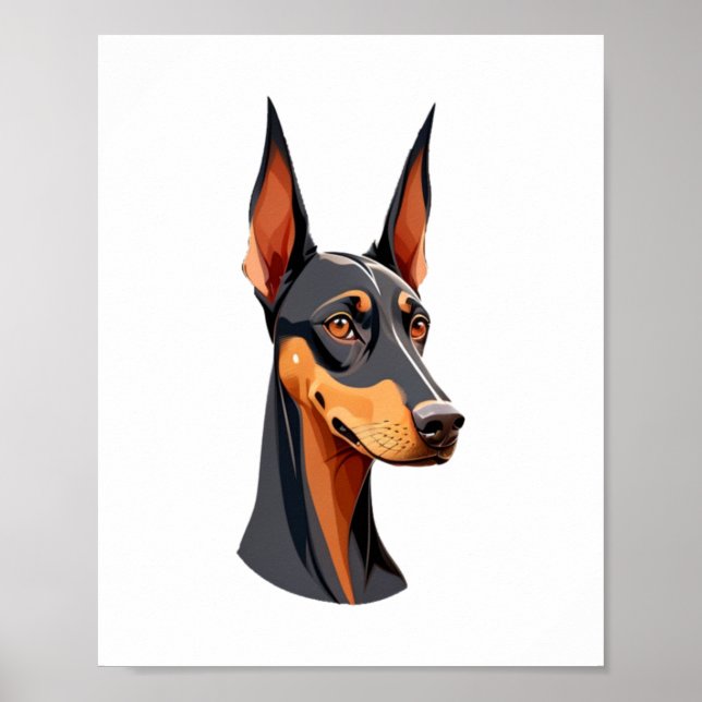 Natural Ear Doberman Poster (Framsidan)