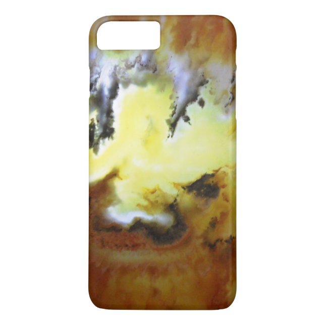 Natural Gemstone Mossy Agate Rockhound Photo Case-Mate iPhone Skal (Baksida)