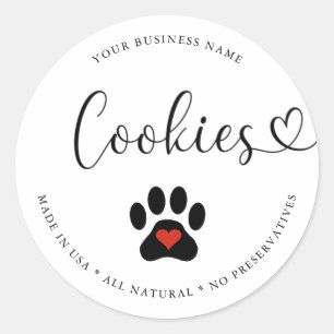 Natural Gourmet Hund Cookies Runt Klistermärke