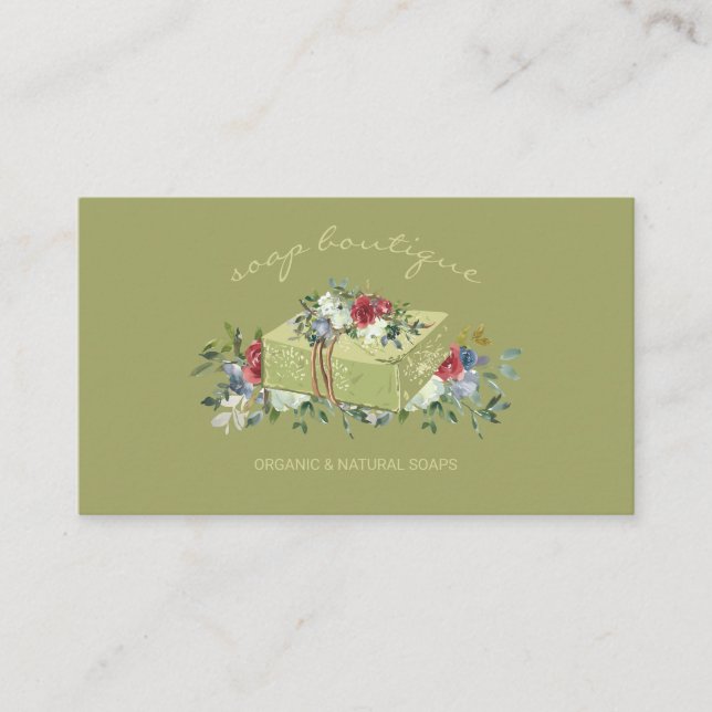 Natural Green Soap Visitkort (Framsida)