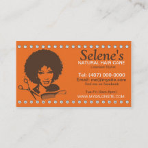 Natural Hair African American Salon Affärskort