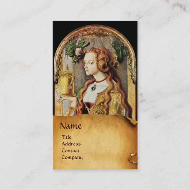 NATURAL HAIR BEAUTY & COSMETICS MONOGRAM,PARCHMENT VISITKORT (Framsida)