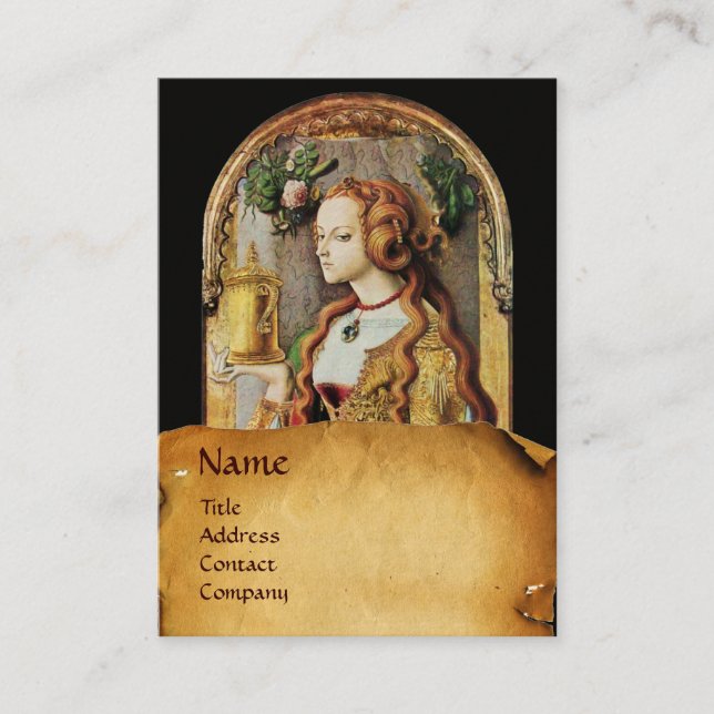 NATURAL HAIR BEAUTY & COSMETICS MONOGRAM,PARCHMENT VISITKORT (Framsida)