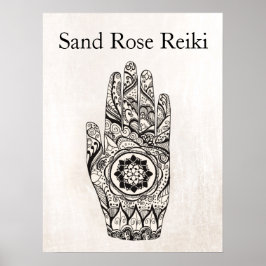 Natural Healer Henna Tatto Hand Lotus Poster