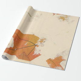 Natural Kraft Petals Bronze Autumn Löv Orange Presentpapper