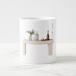 Natural Limestone Console Table Honed Earthy Stone Jumbo Mugg