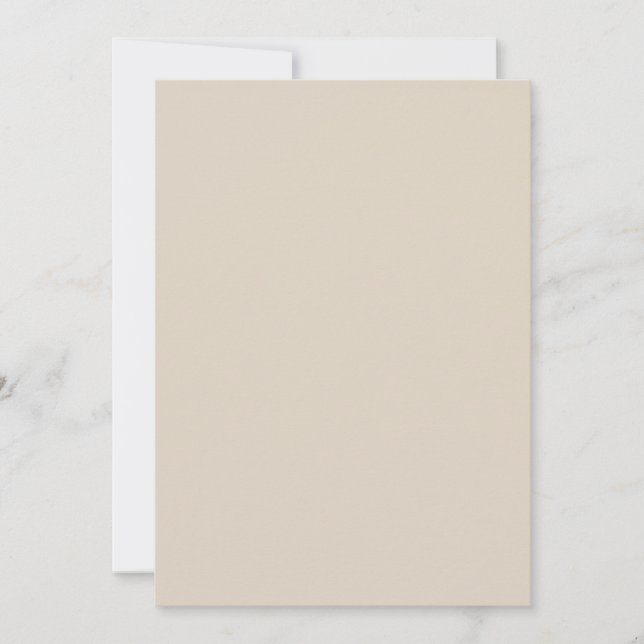 Natural Linen Solid Color Inbjudningar (Framsida)