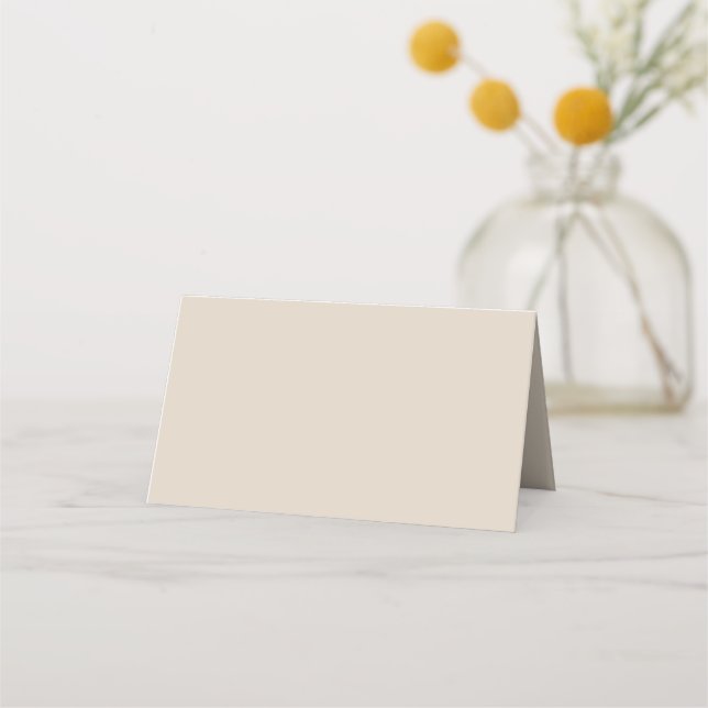 Natural Linen Solid Färg Placeringskort (Framsida)