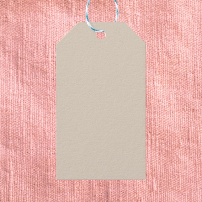 Natural Linen Solid Färg Presentetikett (Skapare uppladdad)