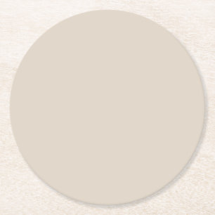Natural Linen Solid Färg Underlägg Papper Rund