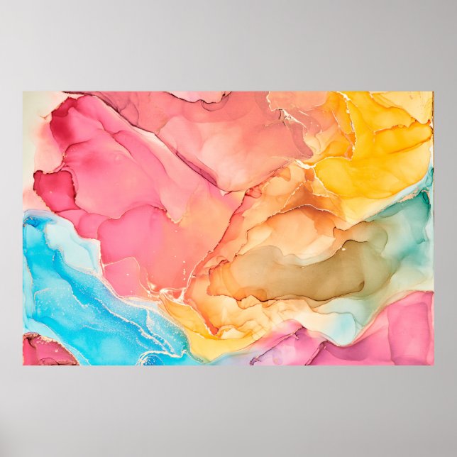 Natural luxury abstract fluid art painting in alco poster (Framsidan)