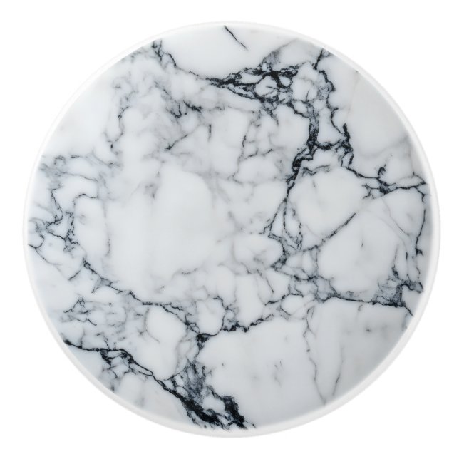 Natural Marble Grått Mönster Knopp (Framsidan)