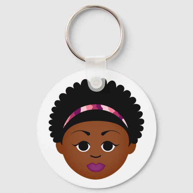 Natural Me Keychain (Afro Girl) Nyckelring (Framsida)