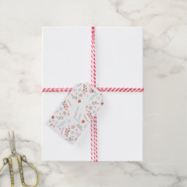 Natural Noël Jul-Helgdag i Indigo Presentetikett