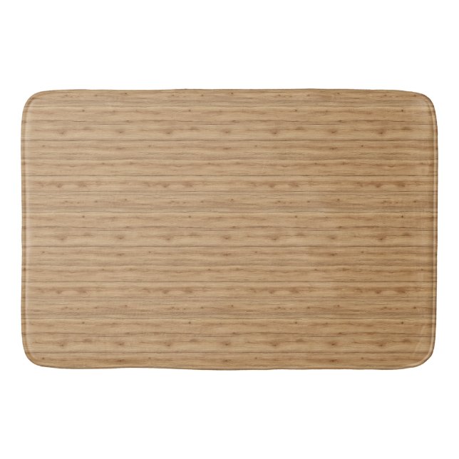 Natural Oak Wood Plank Texture with Warm Tones Badrumsmatta (Framsidan)