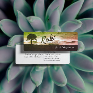 Natural Reiki Master och Yoga Mediation Instruktör Mini Visitkort