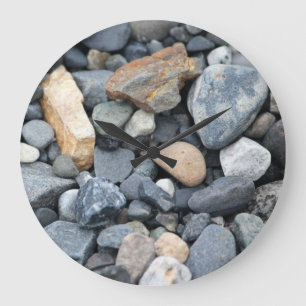 Natural Sten Stone Clock Stor Klocka