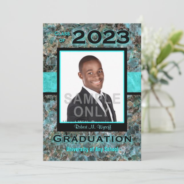 Natural Stone 2023 Studenten fotoinbjudan Inbjudningar (Stående Fram)