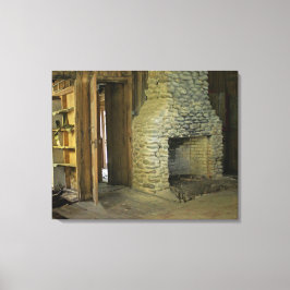 Natural Stone Fireplace Canvastryck