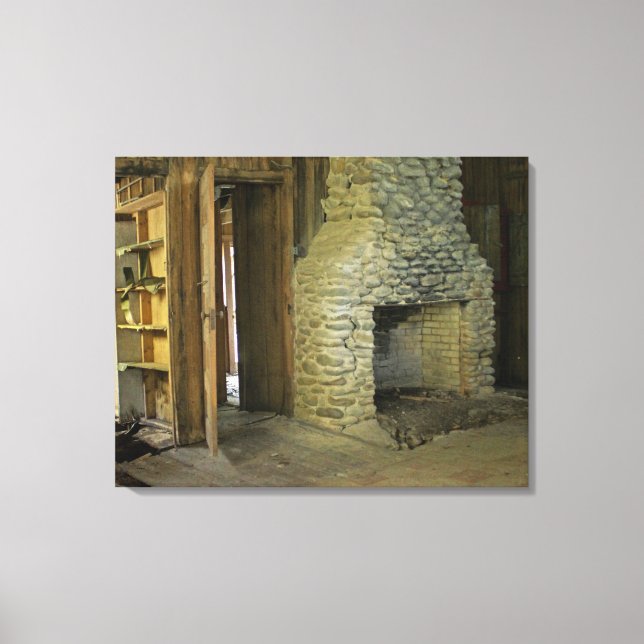 Natural Stone Fireplace Canvastryck (Framsida)