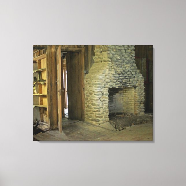Natural Stone Fireplace Canvastryck (Framsida)
