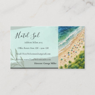 Natural-style hotel business card visitkort