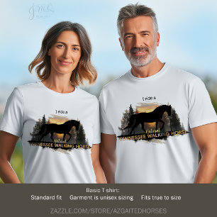 Natural Tennessee Walker Gaited Horse Sunset TWH T Shirt