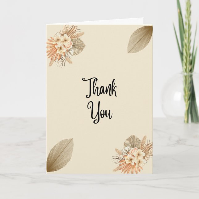 Natural Thank You Card Kort (Framsida)