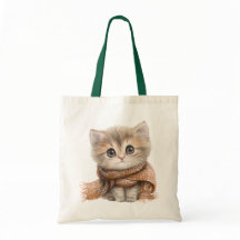 "Natural Tote Bag: Cute Kattunge i Eco-Chic Stil"