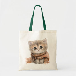 "Natural Tote Bag: Cute Kattunge i Eco-Chic Stil" Tygkasse