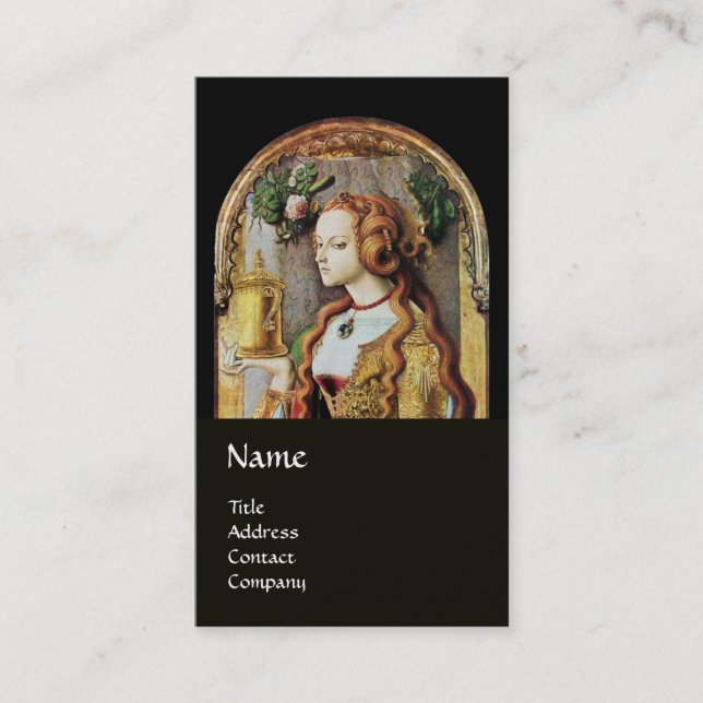 NATURALHAIR, BEAUTY, COSMETICS MONOGRAM Black guld Visitkort (Framsida)