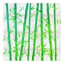 Naturals Abstrakt Grönt Bamboo Rustic