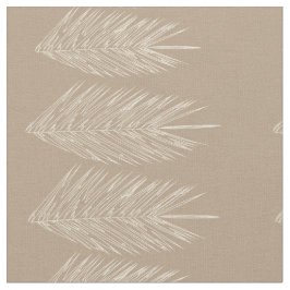 Naturals Abstrakt Handflatan Löv Linen Cream Tyg