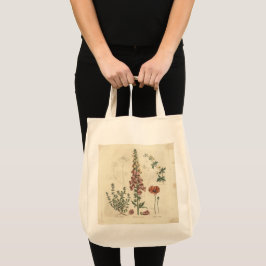 Naturälskare Vildblomsillustration Tygkasse