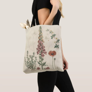 Naturälskare Vildblomsillustration Tygkasse