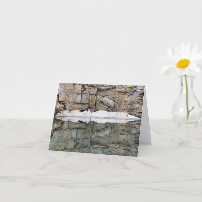 Naturanteckning Bergbrottsvägg Reflektioner #2 Kort (Liten växt)