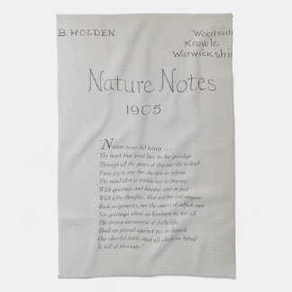 Naturanteckningar 1905 Framsida Tekannemattan Kökshandduk