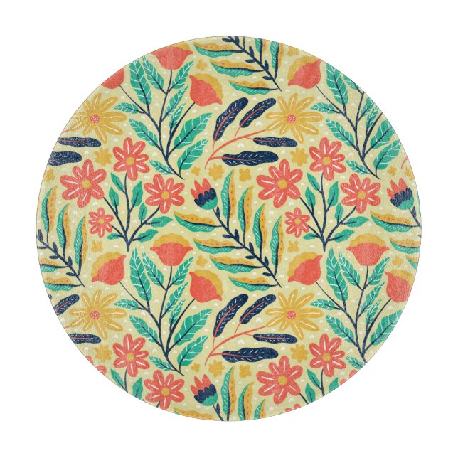 Naturavfall: Blommigt Sömlöst Mönster. (Framsidan)