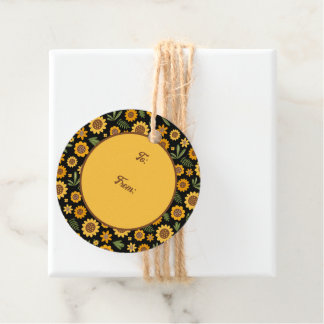 Naturblomma Solros Gåvor Etiketter