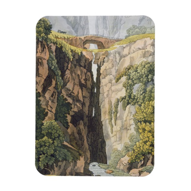 Naturbro, Valle d'Icononzo (färg litho) Magnet (Vertikal)