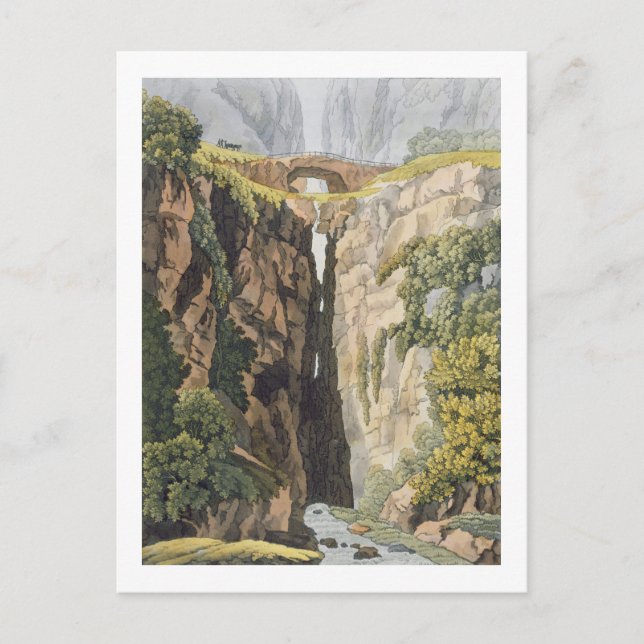 Naturbro, Valle d'Icononzo (färg litho) Vykort (Framsida)