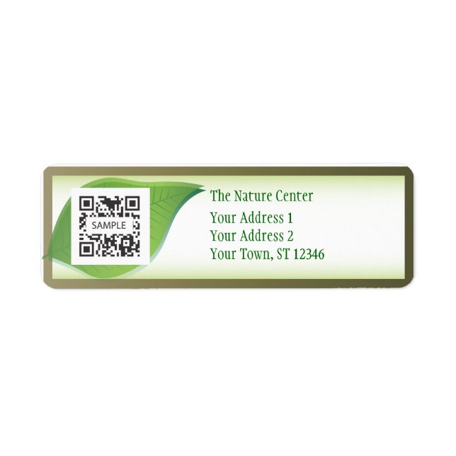 Naturcenter för returetikett returadress etikett (Framsidan)