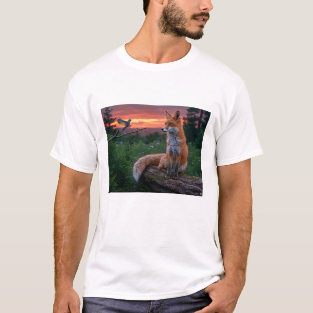 Naturcitat "där Vilden pausas, fred börjar" T Shirt (Framsida)