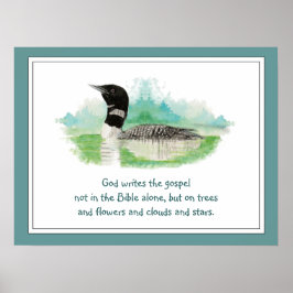 &Naturcitat, Watercolor Loon Wilderness Poster