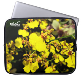 NaturCraze Gult Orchid Flowers Laptop sleeve