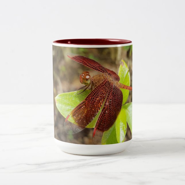 NaturCraze Red and Black Dragonfly Mugg (Center)