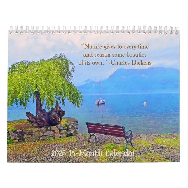 Nature /2026 15-Month Calendar Kalender (Omslag)