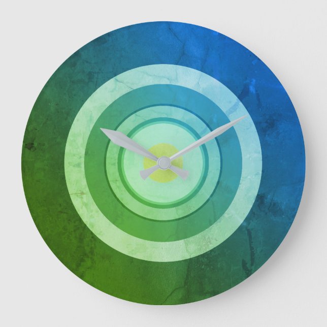 Nature Abstrakt Shabby COOLA Rustic Trendig Modern Stor Klocka (Framsida)