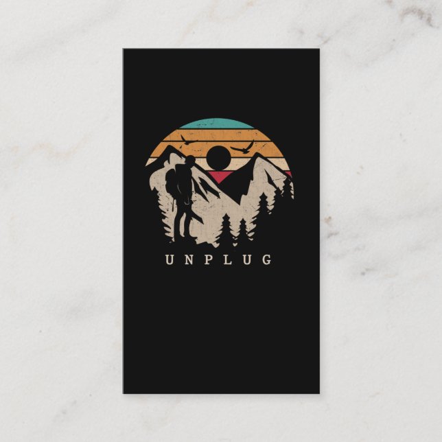 Nature Älskare Äventyr scout-and-Hickor utomhus Visitkort (Framsida)